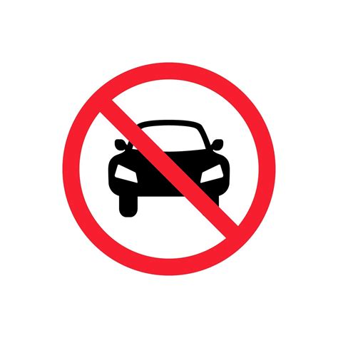 No Car Or No Parking Traffic Sign Circle Prohibited Sign For No Car Or