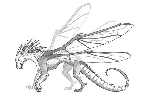 Icewing Hivewing Hybrid Base F2u By Leekusuu On Deviantart Wings Of Fire Humanoid Sketch Wings