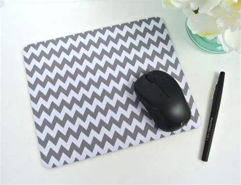 Grey Chevron Print Mouse Pad Modern Home By Yourethatgirldesigns