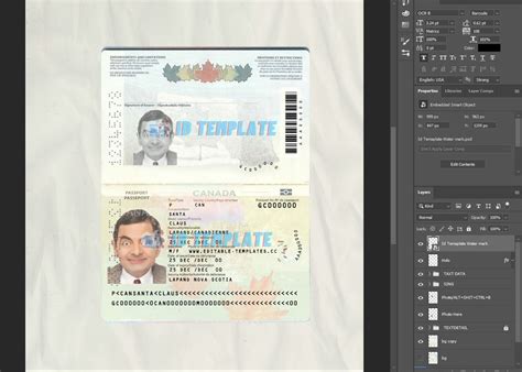 Canada Passport Psd Template New Passport Template