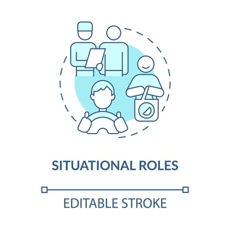 Icono De Concepto Azul De Roles Situacionales Parte Espec Fica De La