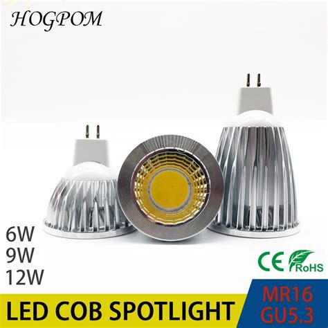 New High Power Lampada Led MR16 GU5 3 COB 6w 9w 12w Dimmable Led Cob