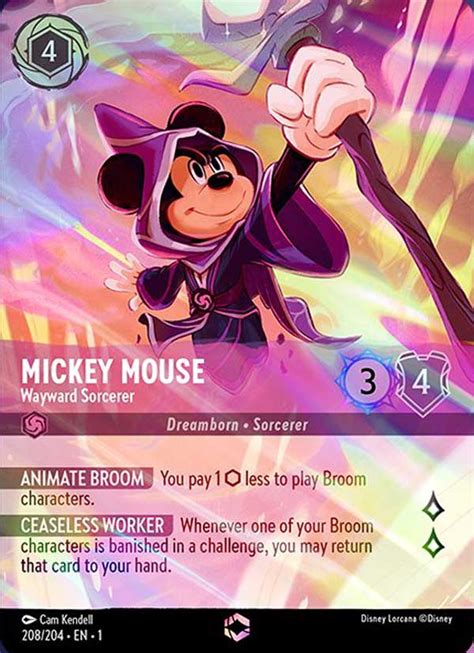 Mickey Mouse Wayward Sorcerer Disney Lorcana Tcg