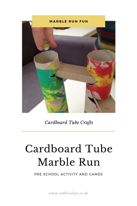 Cardboard Tube Marble Run Red Kite Days