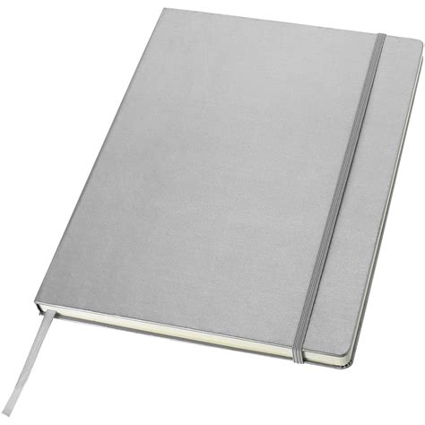 Carnet de notes Executive format A4 à couverture rigide Argent