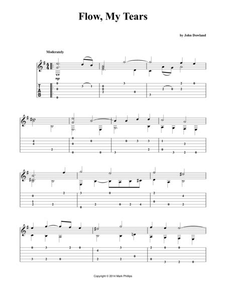 Flow My Tears By John Dowland Classical Guitar Digital Sheet Music Sheet Music Plus