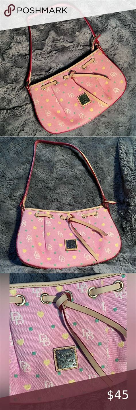 Dooney Bourke Pink Signature Bag D B Handbag Small Y2K Pink Purse