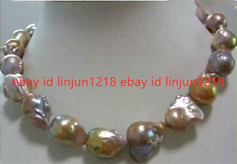 Huge Aaa Mm Lavender South Sea Baroque Reborn Keshi Pearl Necklace