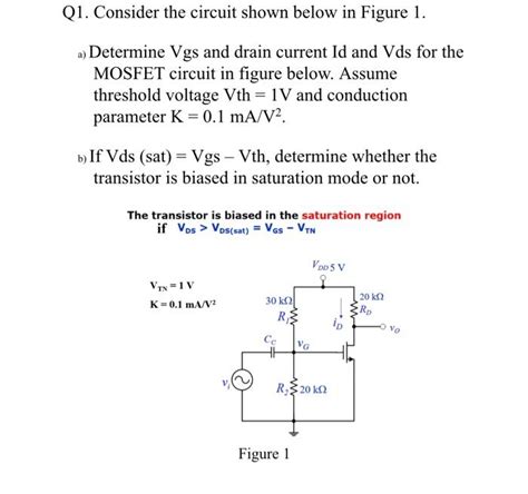 Solved Q1 Consider The Circuit Shown Below In Figure 1 A