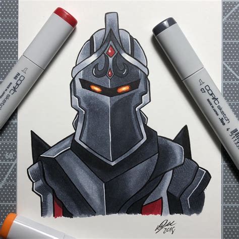 Here’s another Fortnite drawing! Black Knight : r/copic