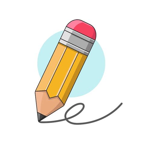 Premium Vector | Pencil cartoon and white background