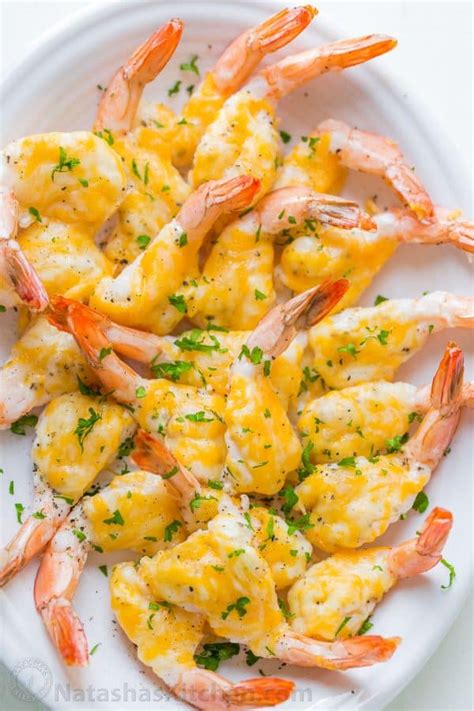 Cheesy Garlic Shrimp Appetizer - NatashasKitchen.com