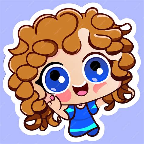 Premium Vector Cute Princess Chibi Girl Hand Drawn Cartoon Sticker Icon Concept Isolated