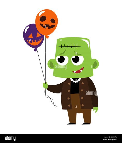 Frankenstein . Cute halloween cartoon characters . Vector Stock Vector ...