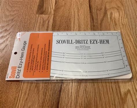 Vintage Scovill Dritz Ezy Hem Hem Marker And Pressing Guide Vintage