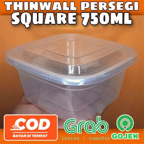 Jual Thinwall Victory Sq Square Kotak Petak Tebal Bening Ml Per Pack