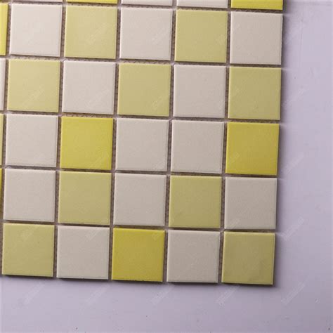 Mm Mosaic Foshan Company 2x2 Unglazed Anti Slip Square Porcelain Bathroom Floor Yellow