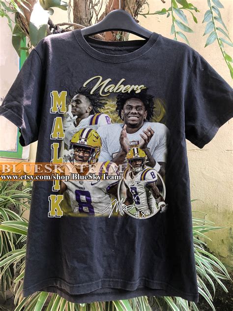 Vintage 90s Graphic Style Malik Nabers T Shirt Malik Nabers Shirt