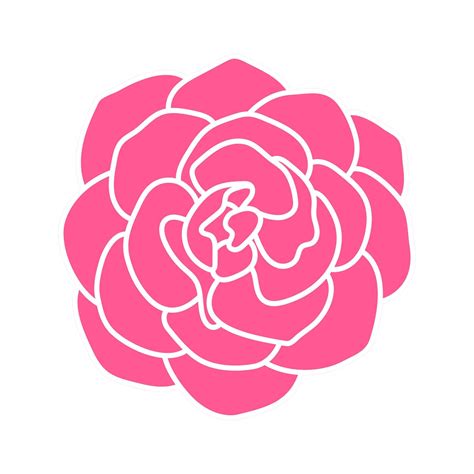 Pink Rose Icon Wedding Design Vector Illustration Eps10 9876402