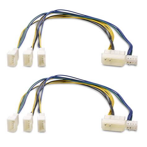 Cable Matters 2 Pack 6 Pin Pcie To 8 Pin Pcie Adapter Power Cable 4 Inches Pwm 3x Fan Splitter