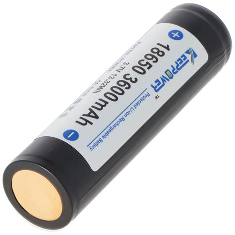 Keeppower 18650 Li Ion Akku Mit 3600mAh 3 7 Volt Mit Schutzelektronik