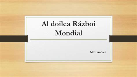 SOLUTION Al Doilea Razboi Mondial Studypool