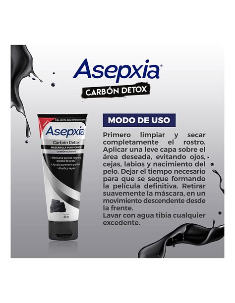 Asepxia Mascarilla Purificante CARBÓN DETOX Peel Off 30 G en Proteger Salud