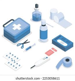 First Aid Kit Box Medical Equipment Stock Vector Royalty Free