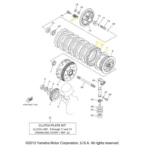 New Oem Yamaha Clutch Kit For 1998 To 2011 V Star 650 Motorcycle Goodies