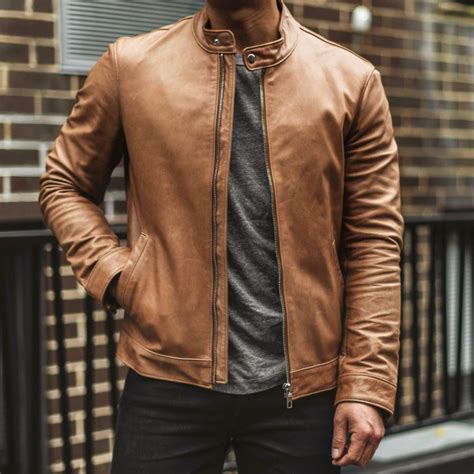 Mens Tan Leather Jacket Rbuyitforlife