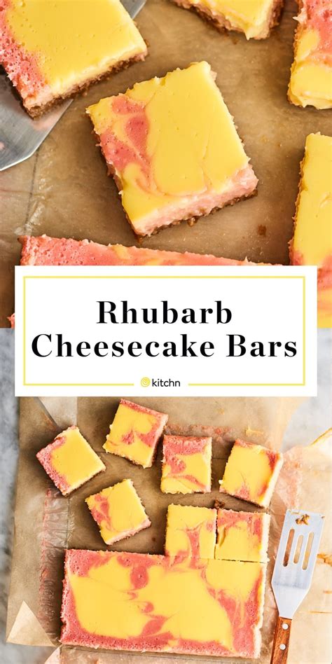 Rhubarb Cheesecake Bars Are Perfectly Sweet And Tart Recipe Rhubarb