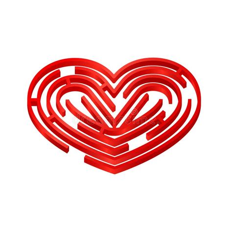 Heart 3d Maze Stock Vector Illustration Of Illustration 28639951