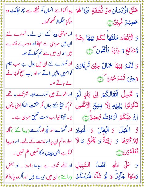 Surah Al Nahl Urdu Quran O Sunnat