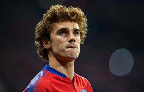 Antoine Griezmann Of Atletico De Madrid Looks On Prior To The Uefa