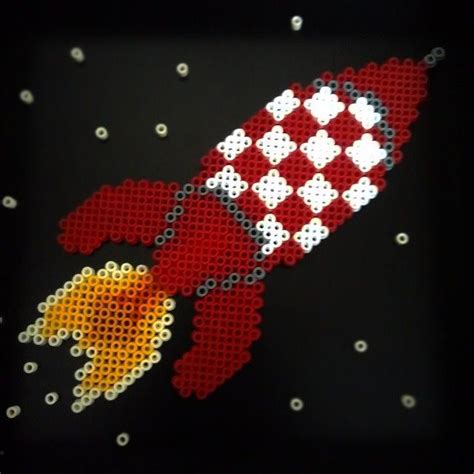 Rocket Tintin Hama Perler Beads By Jugoke Perler Beads Hama Beads