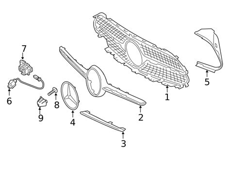 Mercedes Benz Cls Grille Assembly Mb Oem