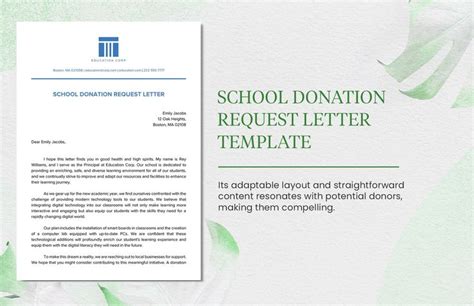 School Donation Request Letter Template