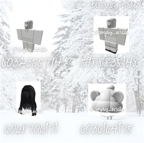 Aesthetic Winter Outfit Codes White ⛄️ Coding Roblox Codes