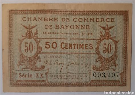 Billet Centimes Chambre De Commerce De Bayon Comprar Billetes