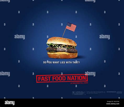 Hamburger Poster Fast Food Nation 2006 Stock Photo Alamy