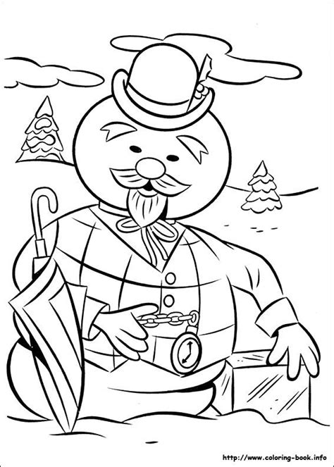 Snowman Rudolph The Red Nosed Reindeer Coloring Pages