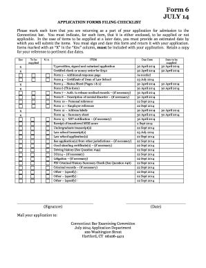 Fillable Online Jud Ct Form 6 JULY 14 APPLICATION FORMS FILING