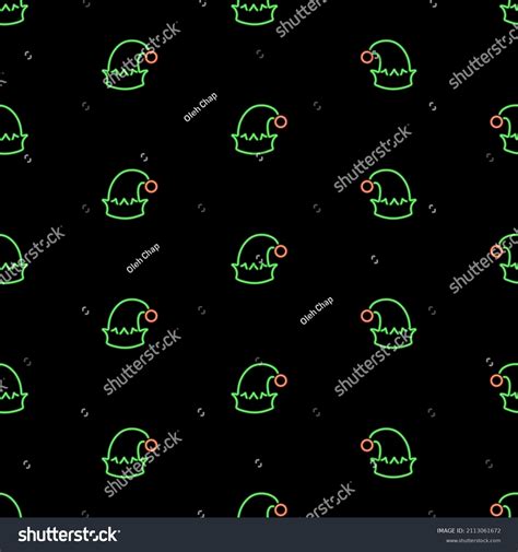 Elf Hat Seamless Pattern Bright Vector Stock Vector (Royalty Free) 2113061672 | Shutterstock