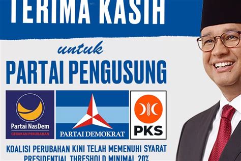 Partai NasDem Demokrat Dan PKS Resmi Teken Piagam Deklarasi Koalisi