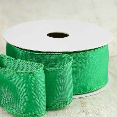 Emerald Green Satin Wired Ribbon Ribbon And Trims Craft