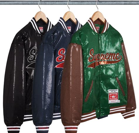 Mitchell And Ness Sequin Varsity Jacket Spring Summer 2023 Supreme