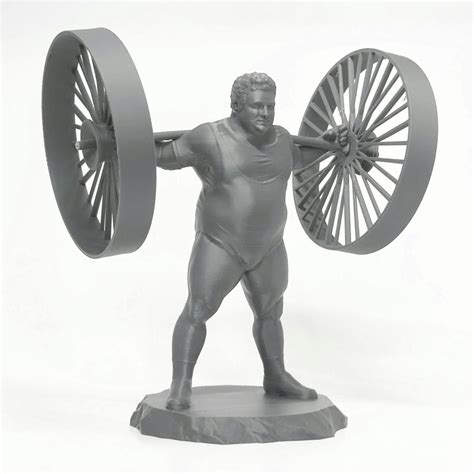 Paul Anderson Squat Figurine Realistic 3D Printed Figurine Powerlifting ...