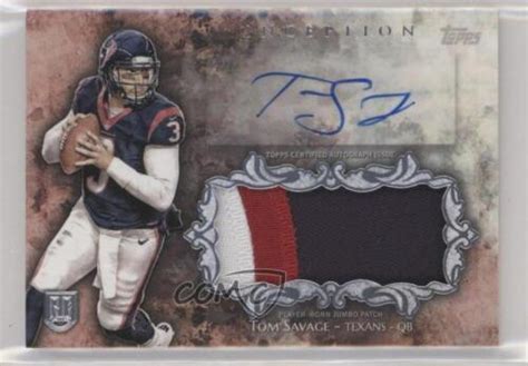 2014 Topps Inception Tom Savage IAJP TJ RPA Rookie Jumbo Patch Auto RC