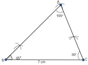 Draw A Triangle Abc With Side Bc Cm B A Then