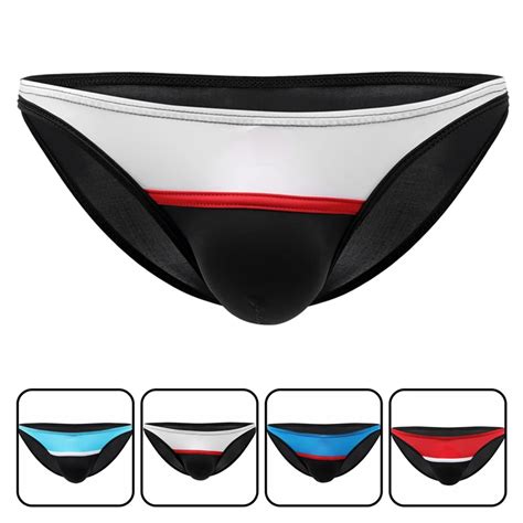 Ice slip transparent pour homme culotte taille ultra basse bikini gay sous vêtements